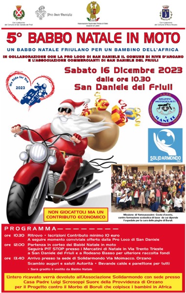 Arrivo dii babbo Natale particolare ad Orzano